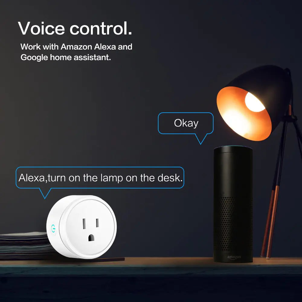 Smart Home Outlet Control By Google Home Assistant Or Amazon Alexa In Pack Of 2 Or 4