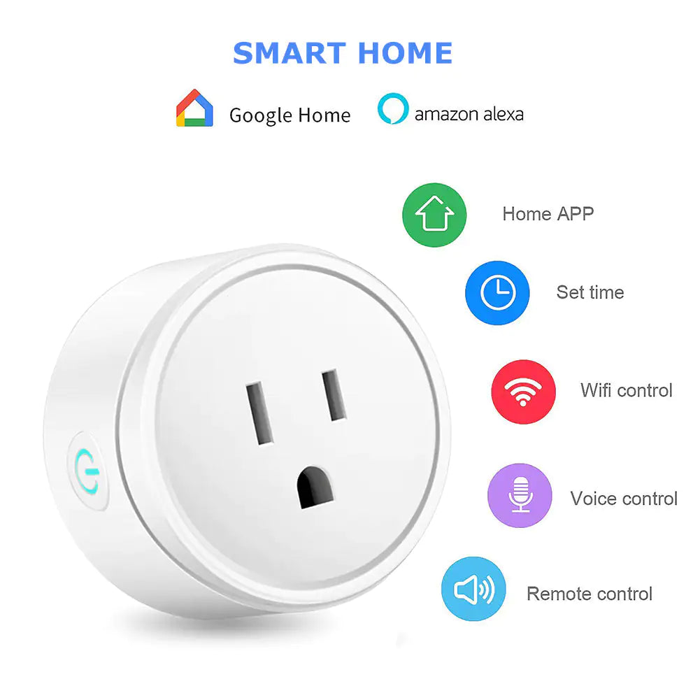 Smart Home Outlet Control By Google Home Assistant Or Amazon Alexa In Pack Of 2 Or 4